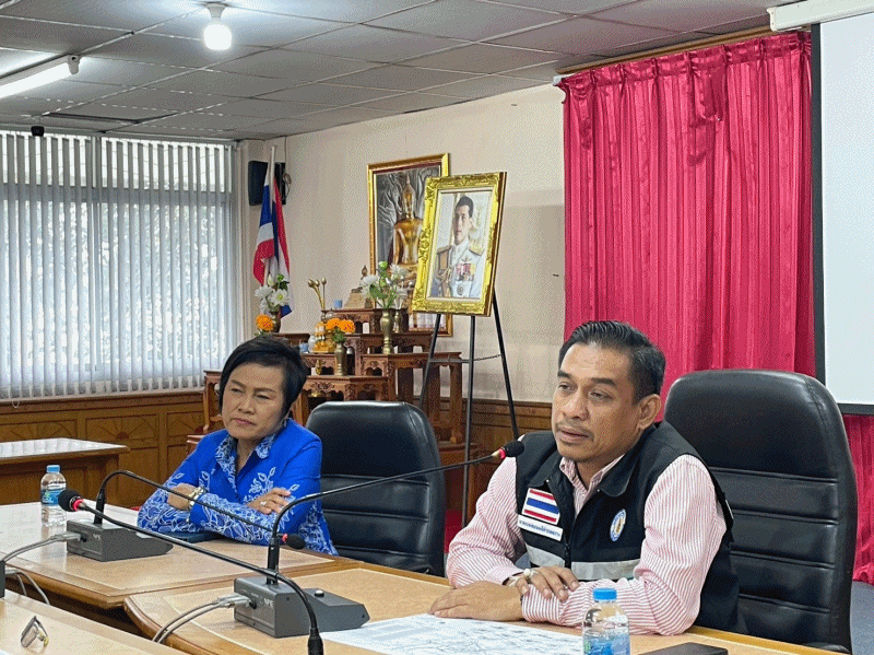 เทศบาลตำบลฉวาง และกรมโยธาธิการและผังเมือง ประชุมการดำเนินการโครงการก่อสร้างระบบป้องกันน้ำท่วม ประจำปี 2567