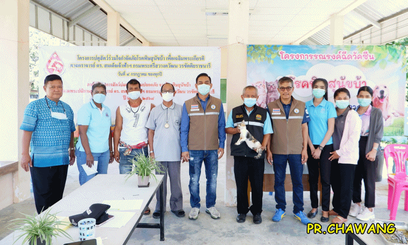 เทศบาลตำบลฉวาง บริการฉีดวัคซีนป้องกันโรคพิษสุนัขบ้าในสุนัขและแมว