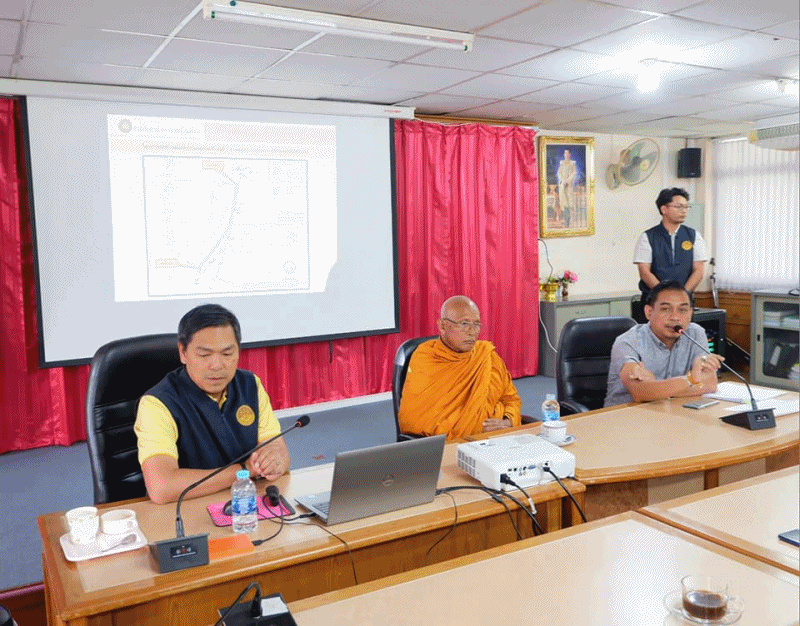 เทศบาลตำบลฉวาง ประชุมโครงการก่อสร้างพนังกั้นน้ำริมแม่น้ำตาปี งบประมาณ 18,000,000 บาท