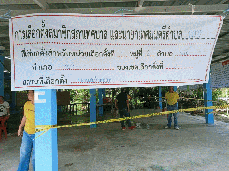เทศบาลตำบลฉวาง เตรียมความพร้อมสถานที่เลือกตั้งสมาชิกสภาเทศบาลตำบลฉวาง