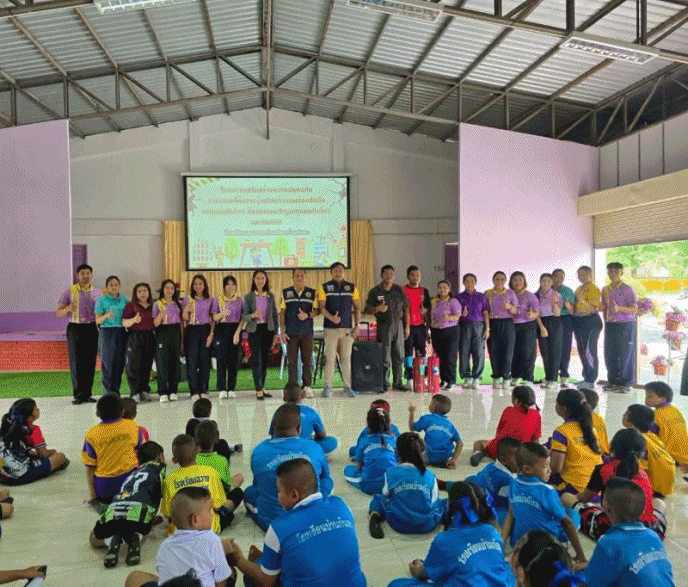 เทศบาลตำบลฉวาง ร่วมกิจกรรมอบรมแผนเผชิญเหตุ โรงเรียนฉวาง
