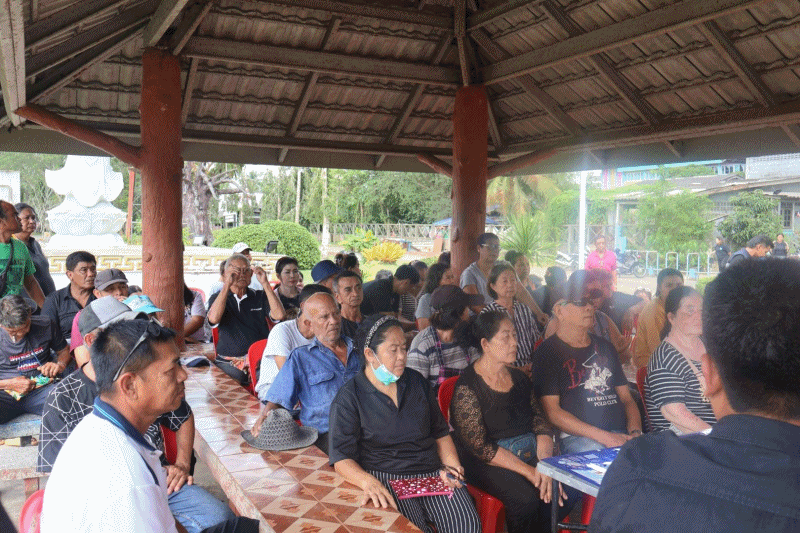 เทศบาลตำบลฉวาง ประชุมประชาคมการรับรองกรณีผู้ประสบอุทกภัย ประจำปี 2568 ชุมชนตลาดใต้