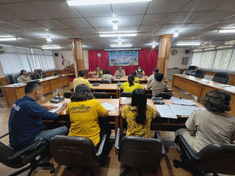 เทศบาลตำบลฉวาง ประชุมการปฏิบัติงานด้านต่างๆ ของเทศบาล
