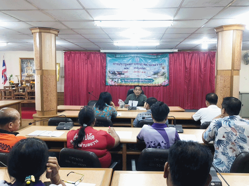 เทศบาลตำบลฉวาง ประชุมการปฏิบัติงานด้านต่างๆ ของเทศบาล