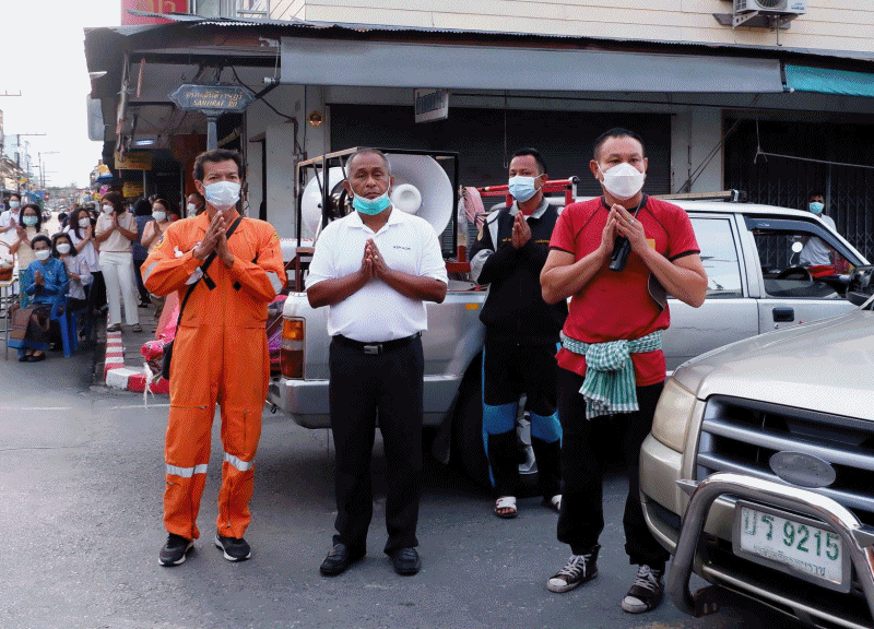 กิจกรรมทำบุญตักบาตรวันขึ้นปีใหม่ 2565 เทศบาลตำบลฉวาง